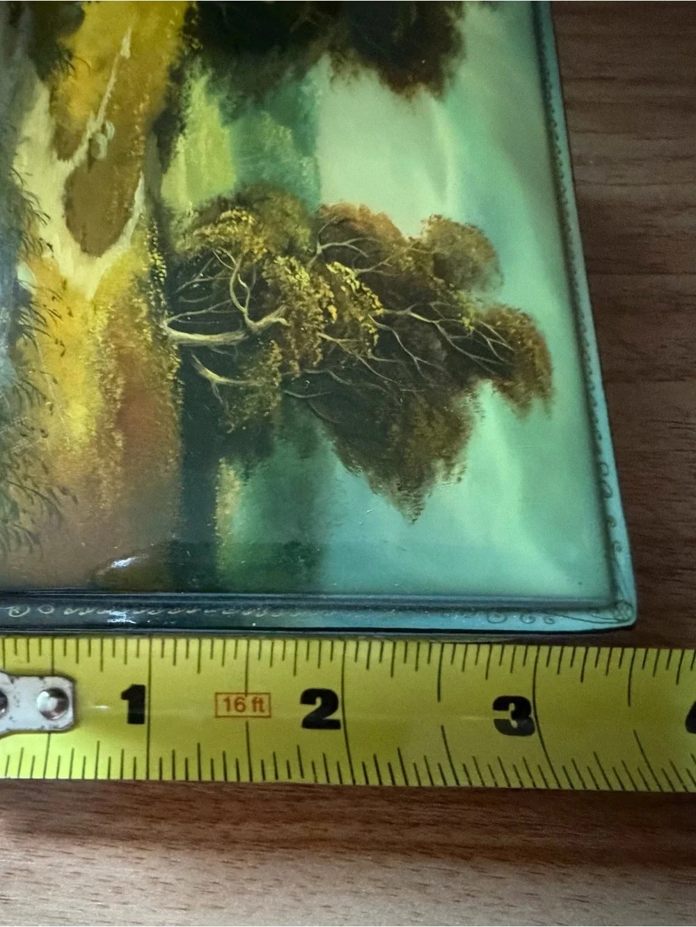 Hand painted Russian Lacquer Box, Rectangular - Vintage